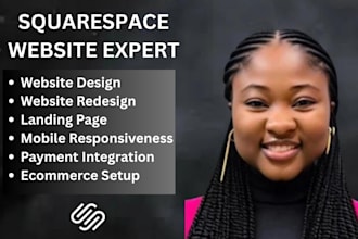 develop squarespace website build squarespace website create squarespace website