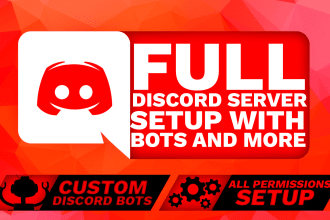 make you a professional discord server with custom bots