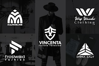 design minimalist fashion monogram clothing brand logo