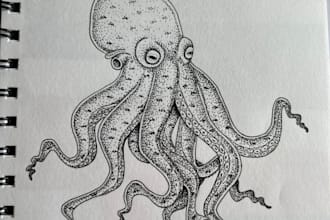 Top 10!  design you a unique fine line tattoo