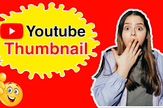 design creative youtube thumbnail in 2hrs
