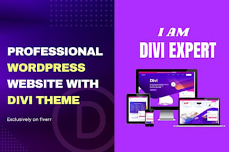 create unique divi wordpress website, landing page, using divi theme