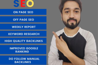 provide complete monthly SEO service for google top ranking