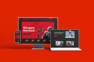 design podcast website for audio video artist and broadcasting radio and station