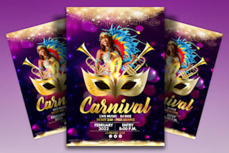 create exceptional church flyers, event flyers, or party flyer designs in 6 hrs
