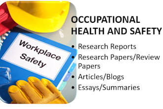 write professional reports and articles on health safety and environment