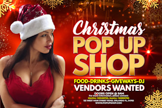 create exceptional church flyers, popup shop flyer designs in 6 hrs