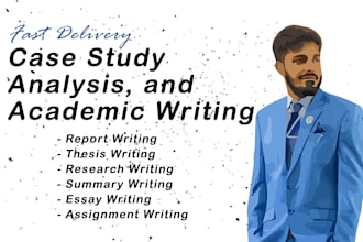 do case study analysis, research and summary writing