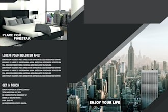 do professional modern black  brochure design