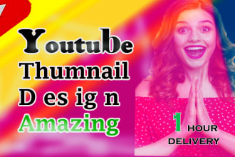 do design amazing youtube thumbnail and banner