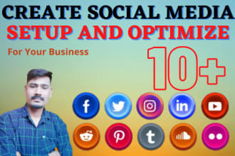 create and setup social media accounts for your business