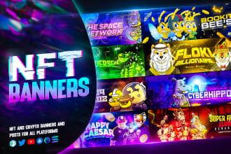 design nft banner, twitter banner and opensea header