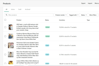 do shopify product listing, oberlo product import