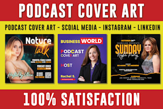 design a square flyer, podcast covert art, social media post for you