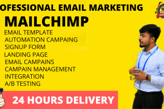 do professional mailchimp email marketing newsletter campaign