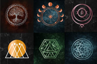 design your brand mystique hand drawn sacred geometry logo