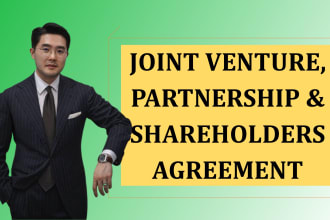 draft joint venture, partnership and shareholder agreement