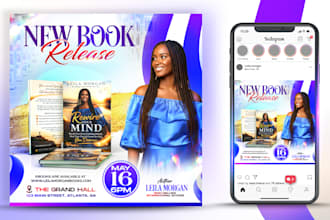 design an elegant and eye catching book launch, book release or church flyer