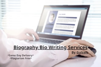 write an professional biography, bio, and about me page