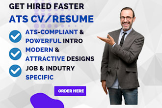 make hr and ats compliant resume or CV, professional resume writing service