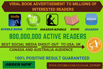 do organic book promotion, marketing and amazon book ebook ads campaign