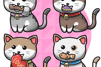 draw simple and cute animals in my chibi or cartoony style