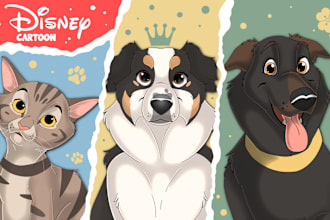 make your pets into a cute disney cartoon