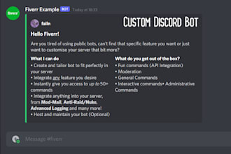 create a custom discord bot for you