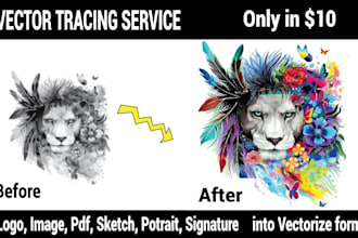 do vector conversion, recreate and remake logo