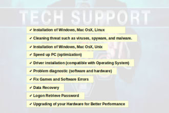 help you repair your window, mac osx, linux remotely