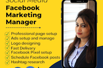setup facebook business page, fb ads, marketing, post design, promotion