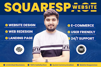 design or redesign squarespace website and squarespace landing page development