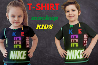 design realistic digital mockupprofessional in shirts and boo as in the picture