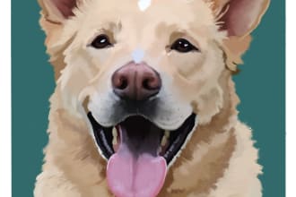 paint a photorealistic digital painting of your pet
