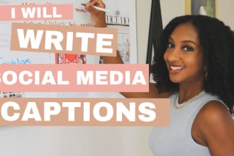 write SEO driven social media captions