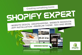 redesign shopify website, design shopify website