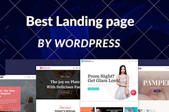 create landing page using wordpress, elementor page builder