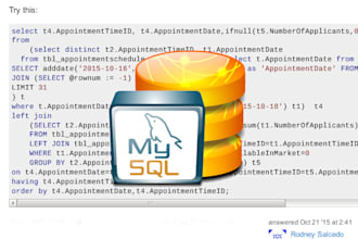 build your mysql or mariadb query for your database