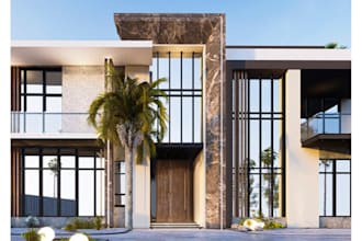 design 3d rendering villa