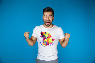 design supreme,colorful polygonal t shirt for you