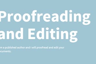 proofread and edit documents in english