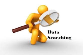 do data entry, data input, search data and data collection