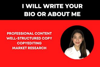 write your bio or about me