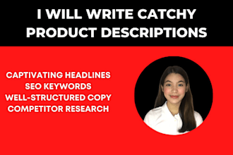 write catchy product description
