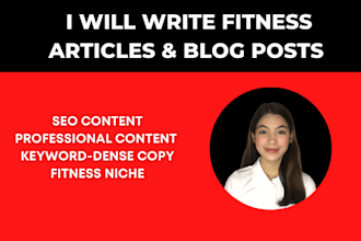 write fitness articles and blog posts