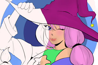 colour line art into anime style