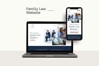 create wordpress website design for family lawyer