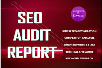 make an in depth SEO audit report