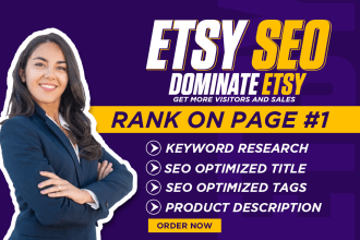 do etsy SEO to rank listings on page 1 and boost sales