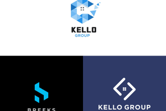 make a modern geometric polygonal 3d logo